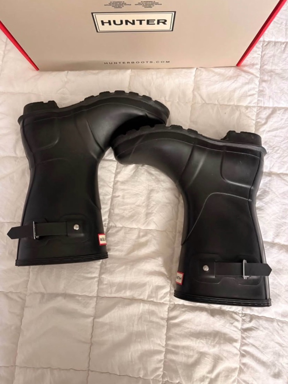 Hunter Original Short Rain Boots Black Women’s Size 7 - Picture 5 of 8